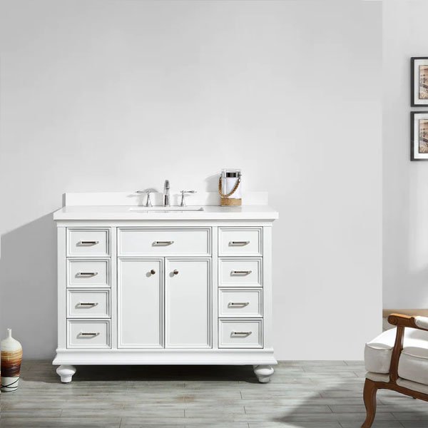 Carrara Quartz Stone Top - white